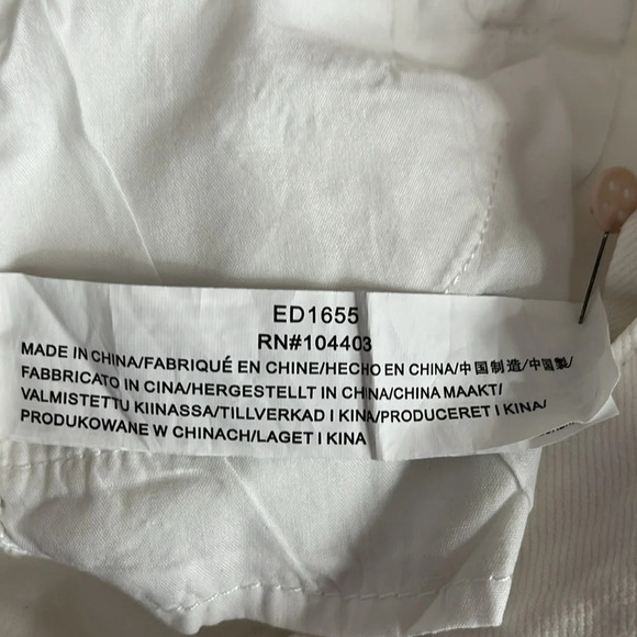 EVIDNT LA Tate Notched Hem Mid Rise Skinny Jean in White - Size 26 - Picture 9 of 11